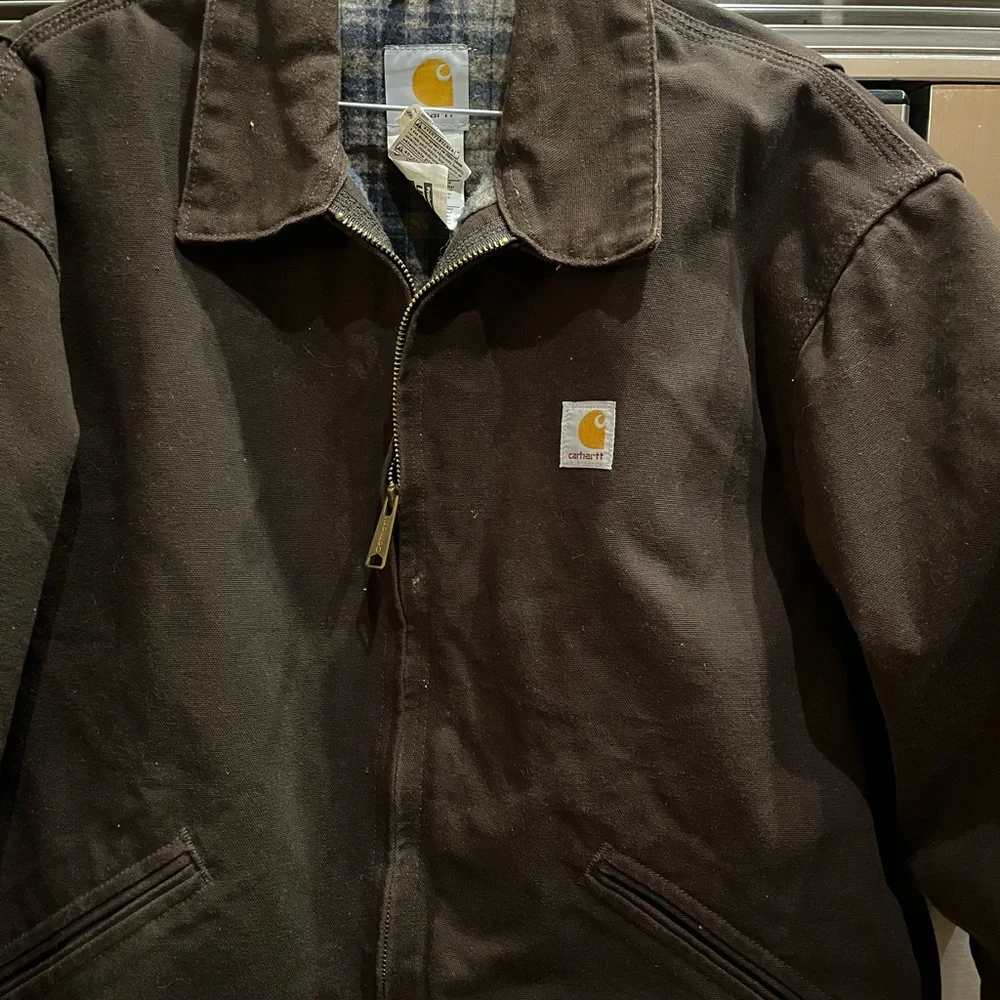 Carhartt Men's Dark Brown J200 DKB Detroit Blanket Jacket - Picture 3 of 9